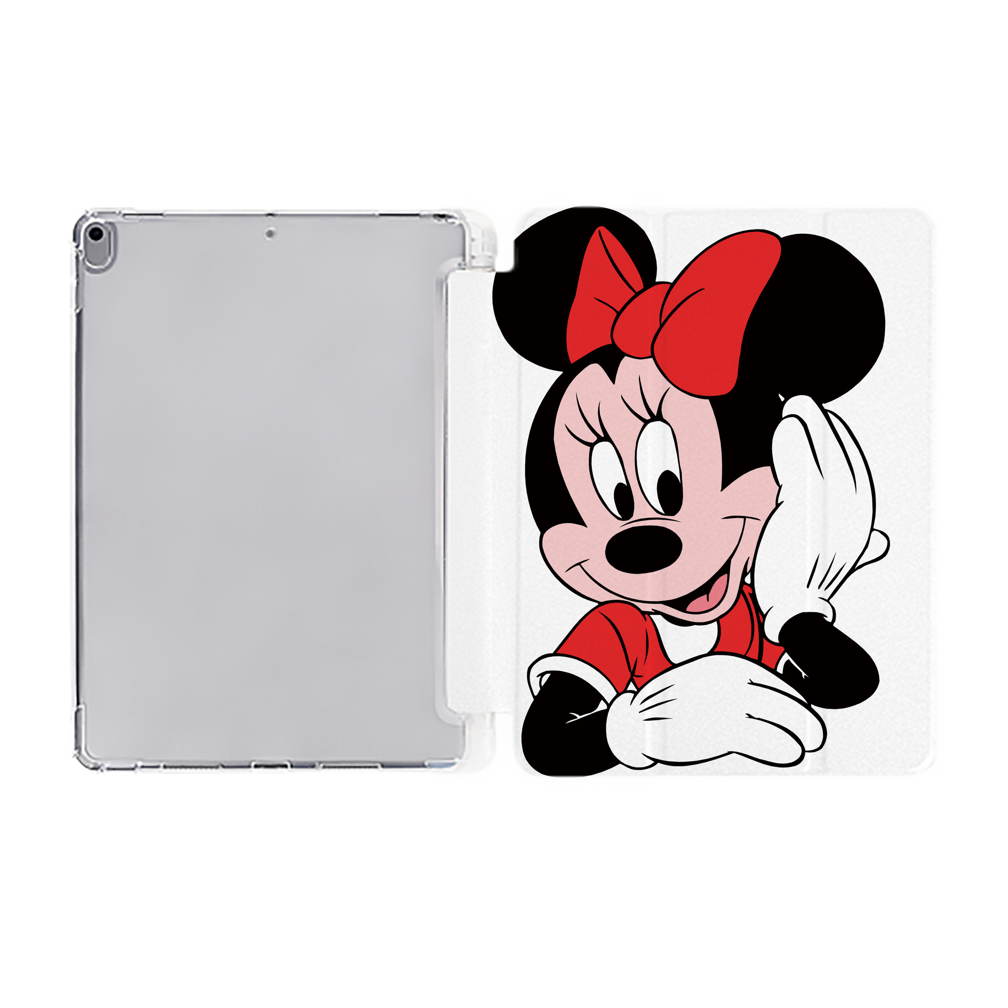 （画像用） ミッキーマウス Mickey Mouse IPad ケース ペン収納付き 三つ折りスタンド PUレザー×シリコン 対応機種9.5/10.5/10.9インチ